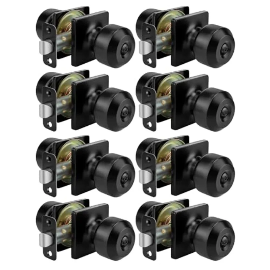 

Door Knobs, Matte Door Knob Interior, Square Interior DoorKnobs for Bedroom, Bathroom, Pack