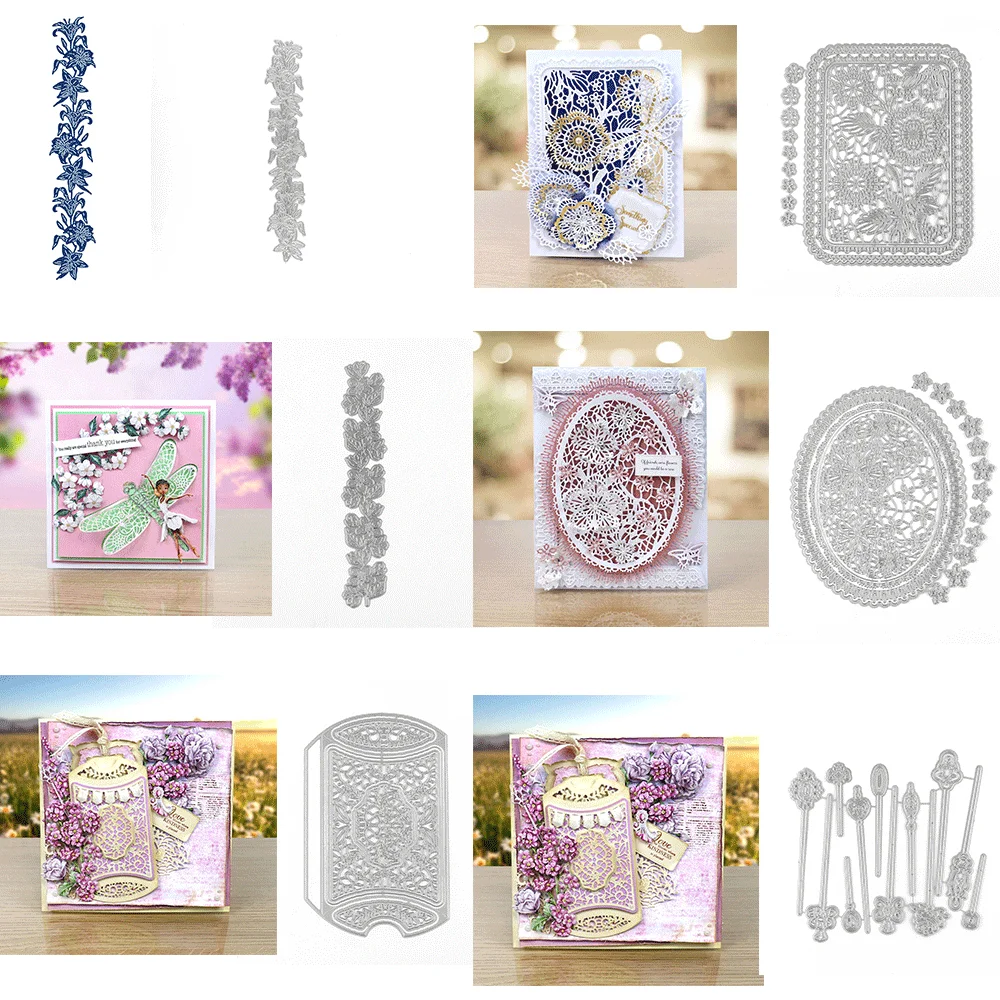 Blumen-Metall-Stanzformen, Prägung, gestanzt, 2024, neu, für DIY-Kartenherstellung, Scrapbooking, Bastelbedarf