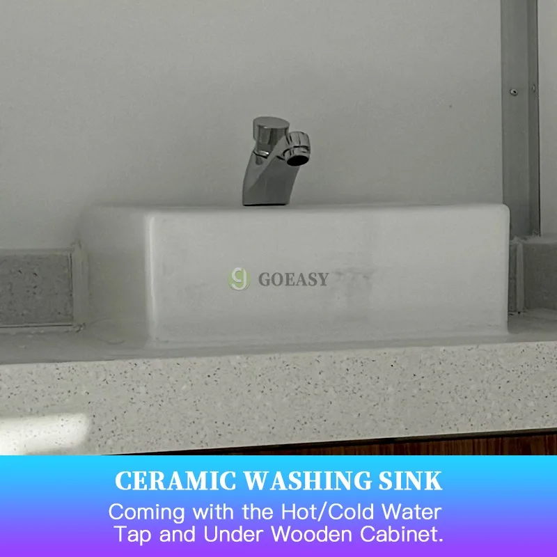 Customized GoEasy Best Selling Luxury Portable Washroom Bathroom Toilet Mobile Restroom Trailer