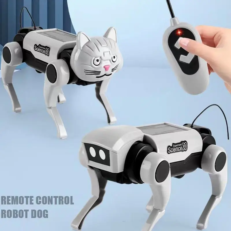 Smart Robot Dog Toys Solar Powered DIY Assembly Robotica Kit Educational Science Experiment Robot Children's Toy gift