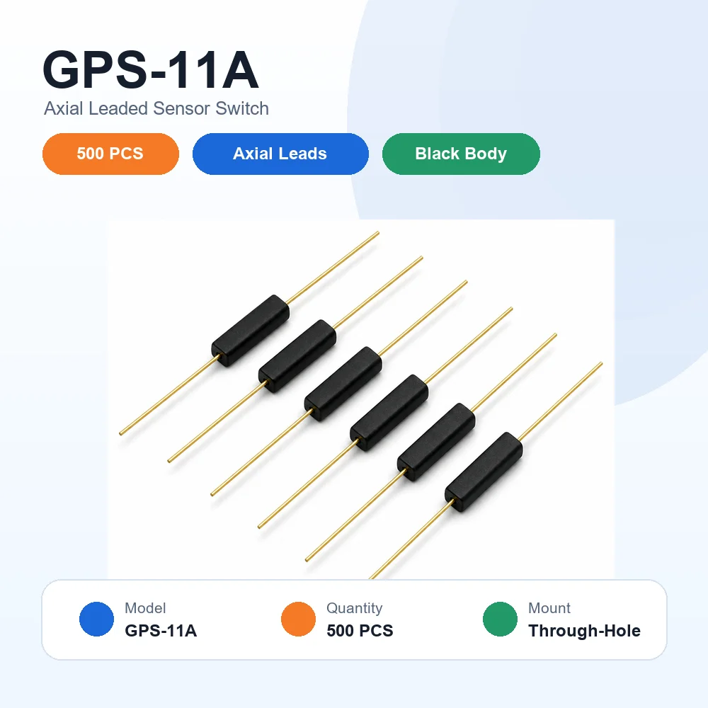 500PCS GPS-11A 11mm Reed Switch NO Normally Open Magnetic Sensor Plastic Anti-Interference Control Switch