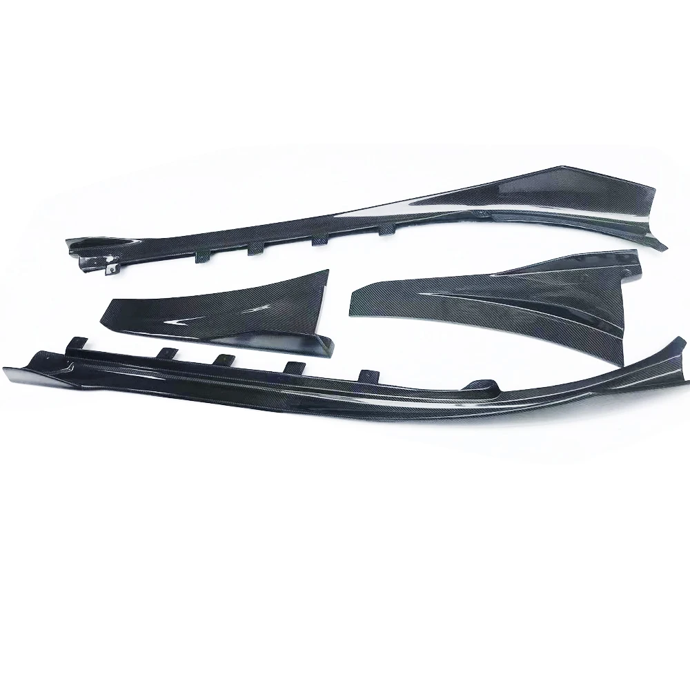 I8 Real Carbon Fiber Side Door Bumper Extension Skirt Splitter for BMW I8 & i8 Roadster Body kit