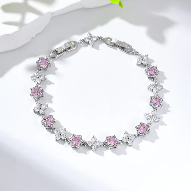 

HIBRIDE New Elegant Premium White Everyday Bracelet Women's Clothing Multicolor Jewelry Set for Nigeria Dating Travel Gift B165