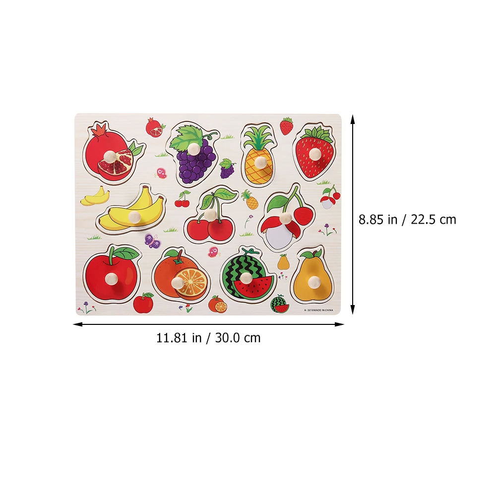 2 set 2 Sets Fruit Jigsaw Kids Plaything Bright Color Lightweight Educational Puzzles Child Jigsaw Puzzle Funny Kid Puzzle Game