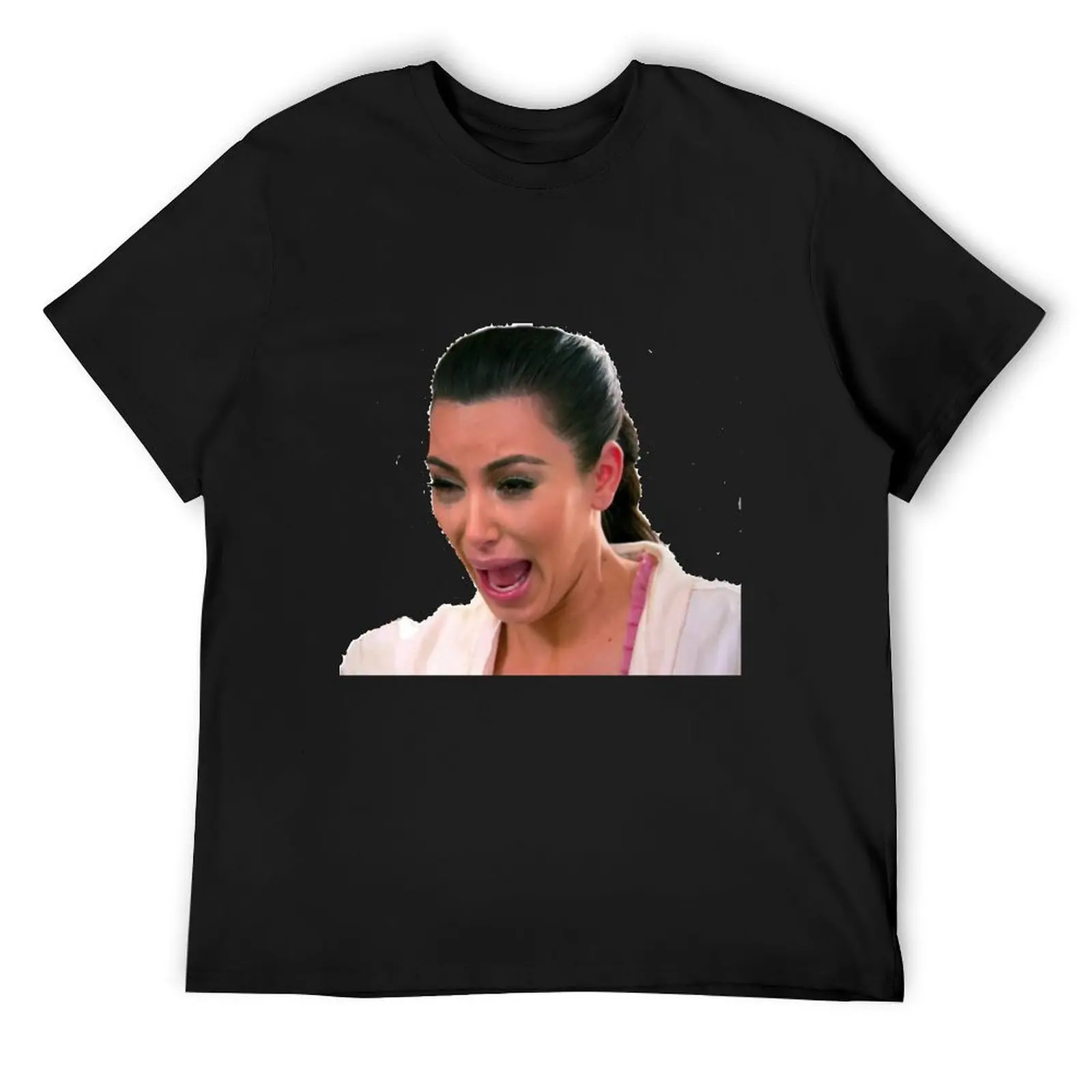 

Футболка Kim K Crying Face, быстросохнущие рубашки с рисунком, забавная футболка, эстетичная одежда, мужские футболки