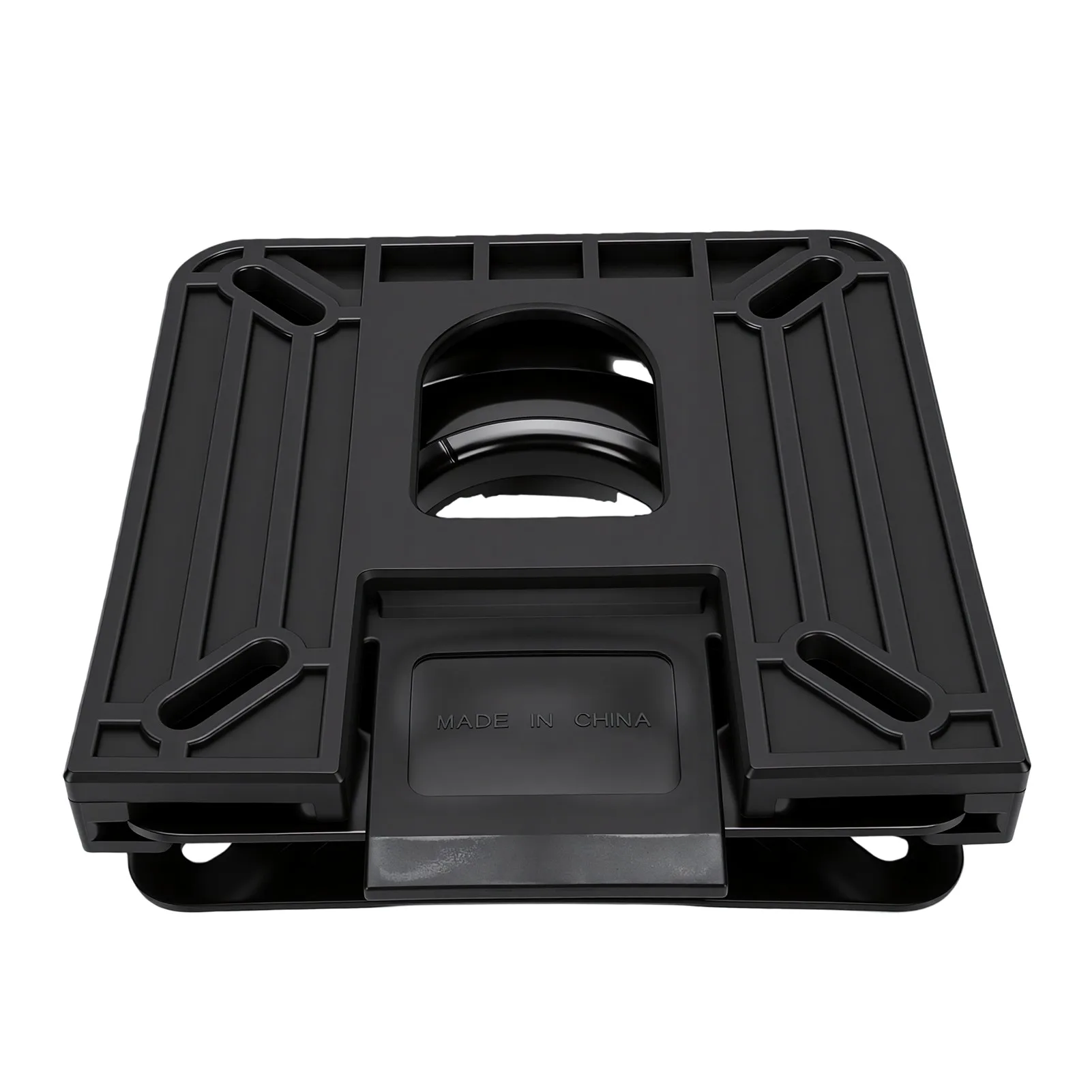 Boat Seat Swivel Mount 360° Rotation Black Coating Heavy Duty Quick Disconnect Seat Bracket for Canoe Pontoon Boat Accessories