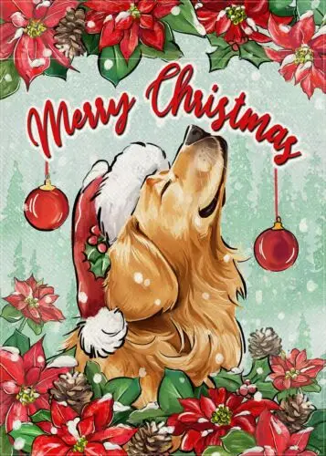 Covido: Decoración Navideña con Banderas de Perro Dorado para Jardín – ¡El Toque Perfecto para tu Fiesta de Navidad!