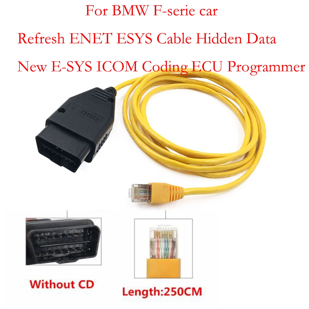 

Кабель ENET ESYS для BMW F-series Refresh Hidden Data, новый программатор E-SYS ICOM ECU OBD2, сканер, автомобильный диагностический инструмент