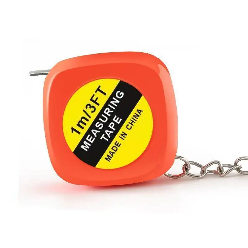 Mini Retractable Measuring Tape 1M 3FT Flexible Soft Edge with Keychain for Cloth Fabric Sewing Work