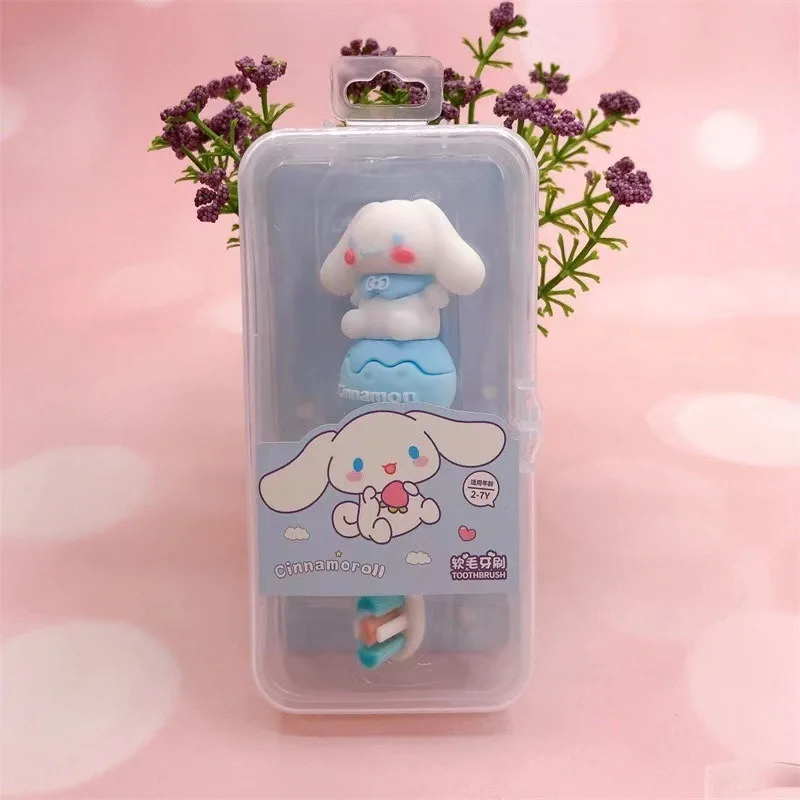 Sanrio Hello Kitty My Melody Kuromi Children's Toothbrush Kawaii Cartoon Toothbrush Soft Bristles Holiday Gifts for Children