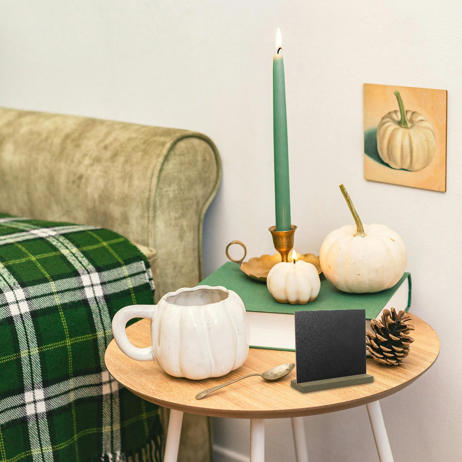 

2Pcs Vintage Small Blackboard Ornaments Rustic Wooden Message Boards for Table Number Food Signs Wedding Decorations Mini