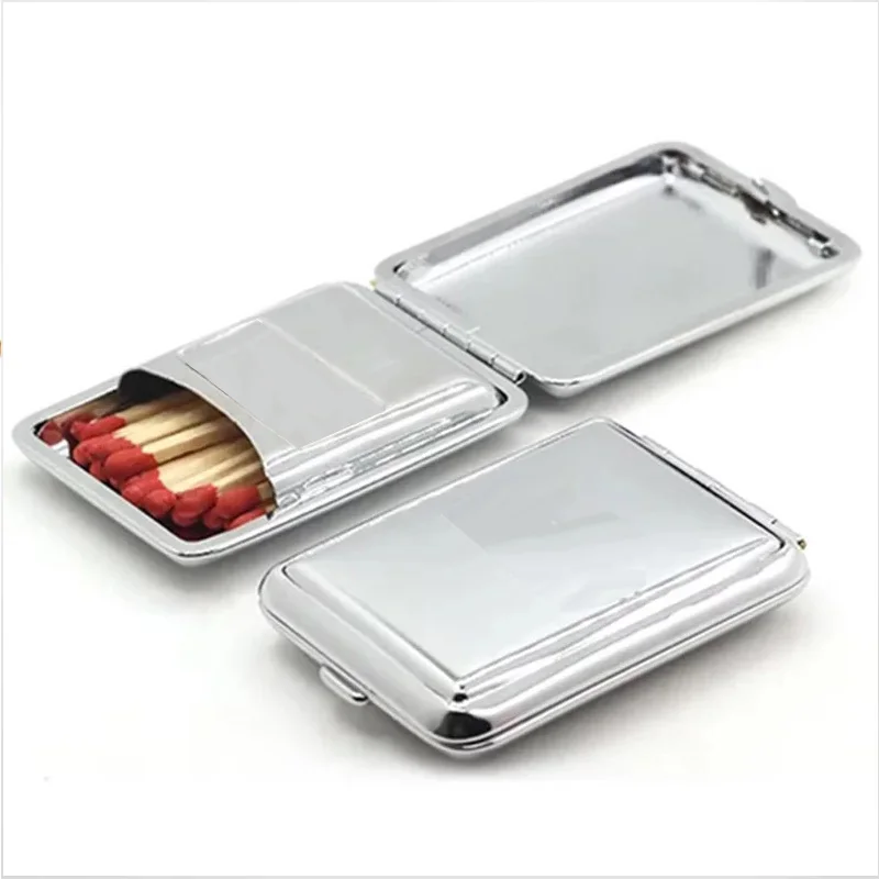 Vintage Matchbox Portable Anti-Pressure Sealed Metal Storage Box Waterproof Match Box Not Included Matches and Wiping Paper