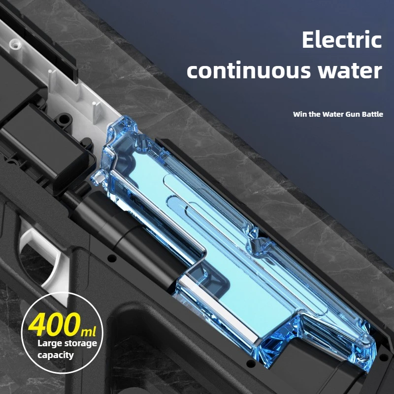 고압 전기 물총 원 버튼 물 흡수 어린이를위한 야외 장난감 성인 수영장 해변 전투 게임 여름 선물