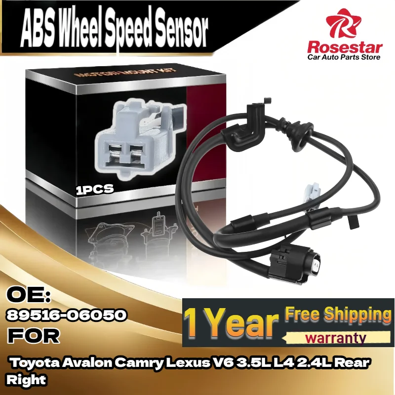 

Auto ABS Wheel Speed Sensor 89516-06050 for Toyota Avalon Camry Lexus V6 3.5L L4 2.4L Rear Right