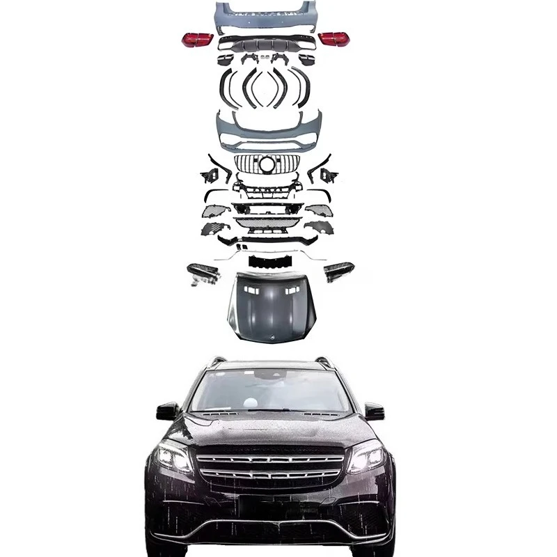 

Автомобильные аксессуары для Benz X166 GL GL350 GL450 GL550 GL500 Обновление 16+ GLS63 для AMG Автомобильный бампер Фары Капот двигателя Bodykit