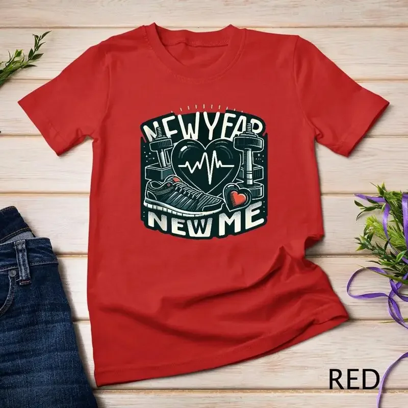 New Year New Me Fitness Challenge Workout Gym Motivation Unisex T shirt