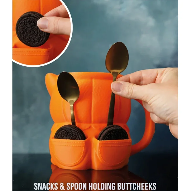 

Thermal Insulation Ice Cream Sleeve Spoon Storage Corgi Ice Cream Pint Holder Set with Pumpkin Hoodie Leak Proof Containers