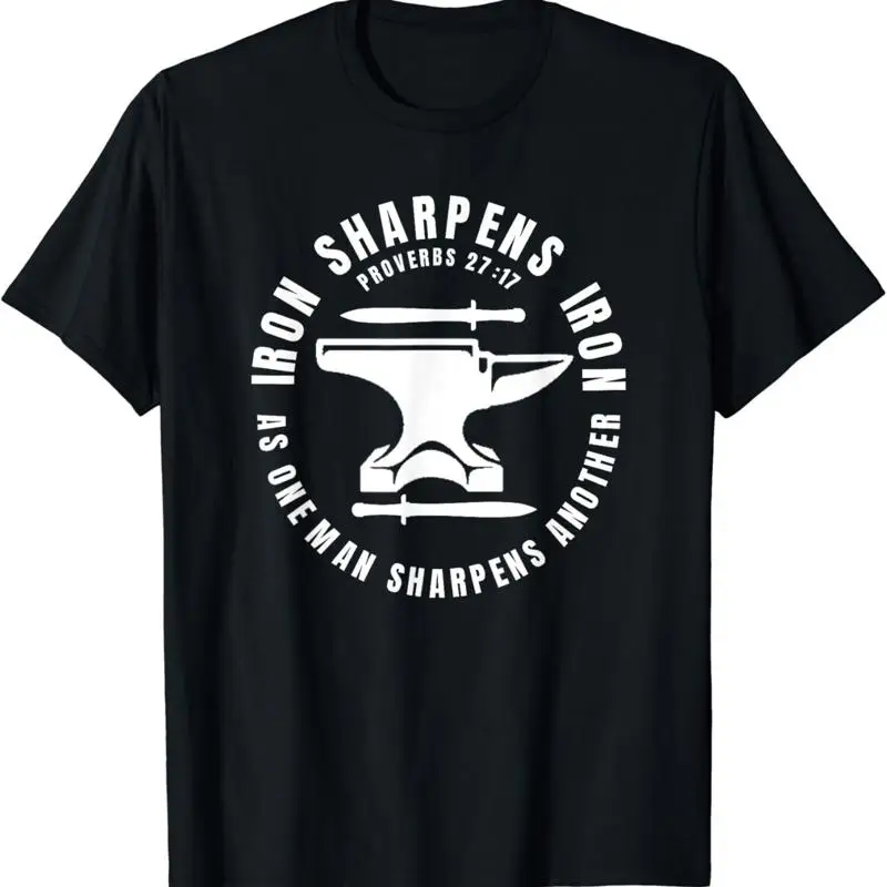 Vintage Blacksmith Proverbs 27_17 As Iron Sharpens T Shirt