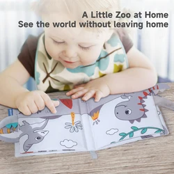 Soft Baby Books Toys 3D Touch Feel High Contrast Cloth Book Sensory Toys Montessori Learning for Infant Toddler Gift 0-12 Months