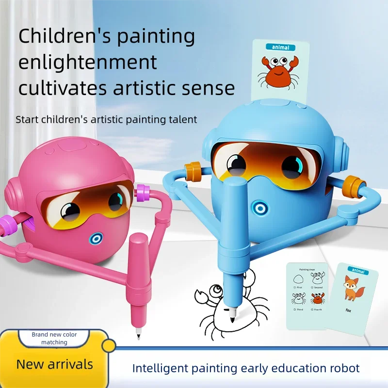 Intelligent Drawing Robot Voice Interactive Educational Drawing Machine Magic Teaching Aid Painting Robot Gift For Kids Boy Girl