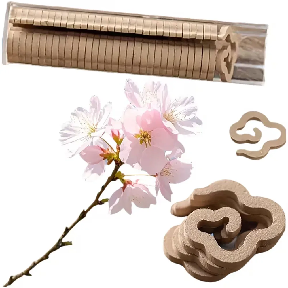 1 Can/33G Wooden Cloud-Shaped Incense Tablets, Burns for a Long Time of 30 Minutes, Can Remove Indoor Odors, Ideal Bathroom Deodorizer, Suitable for Home, Office, Yoga Room Decoration, Holiday Celebrations, Suitable for Father's Day, Mother's Day, Easter, Valentine's Day, Thanksgiving - Feather-Free