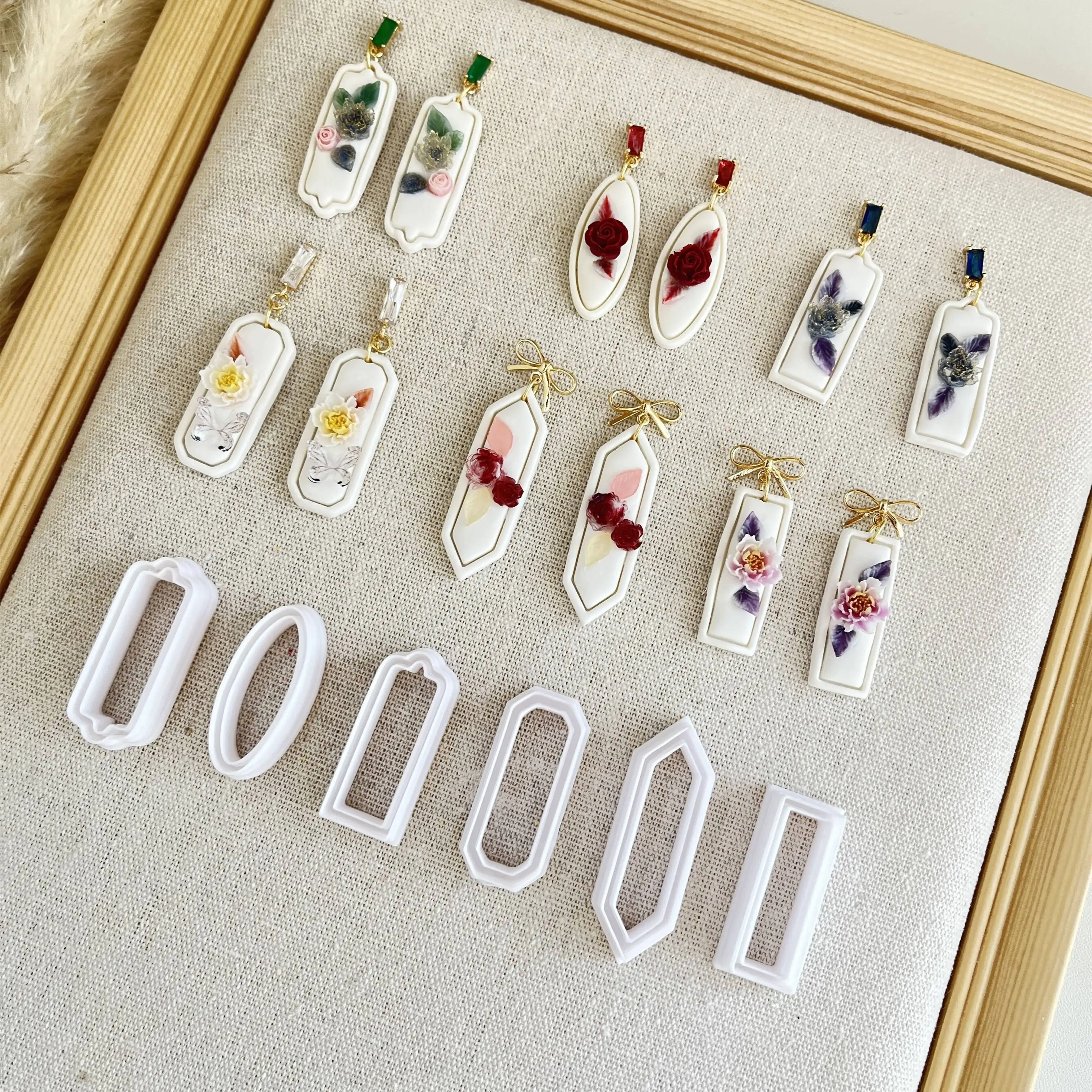Polymer Clay Cutting Machine Regular Double Layer Geometry Molds Earrings Pendant Jewelry Polymer Clay Cutting Tools cutters