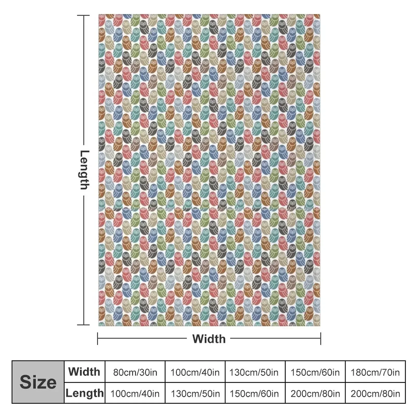 Seamless Pattern With Cute Owls Owl Pattern Owl Puns Gift For Owl Lovers Seamless Pattern Throw Blanket