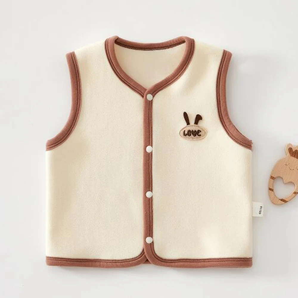 Baby Vest Fleece Warm Autumn Winter Infant Outerwear Waistcoat Unisex Baby Tops For Boys Girls