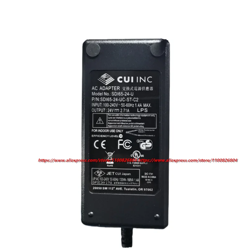 65W AC Adapter Charger For ADAPTER TECH ATS065T-P240 Power Supply 24V 2.71A