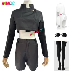 ANIMECC IN STOCK XS-L Gojo Satoru Cosplay Female Uniform Tops Short Socks Glasses Wig Halloween Party Outfits for Women