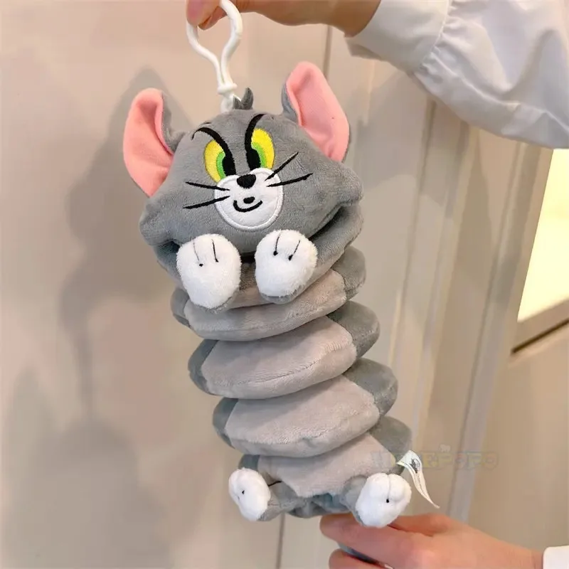 Original Tom and Jerry Keychain Plush Toys Tom Cat Spring Cute Movie Plushie Keychains