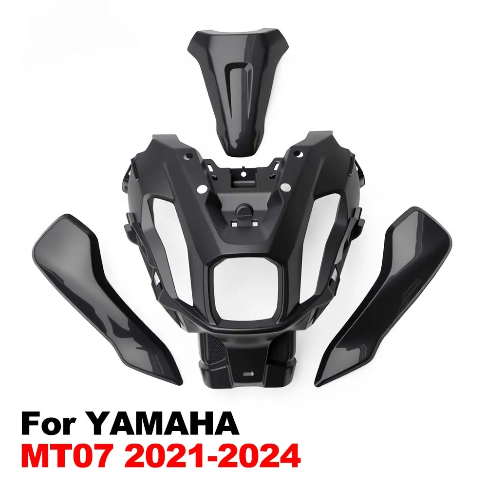 

MT07 2024 Front Headlight Head Cowl Upper Nose Fairing Holder Cover Set For YAMAHA MT 07 MT-07 2023 2022 2021 Motorcycle Parts