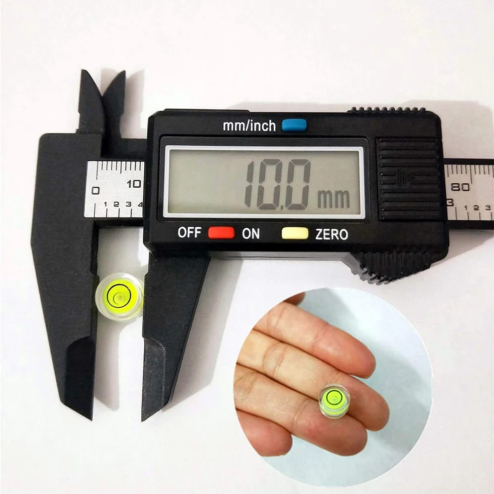 10Pcs Mini Bubble Spirit Level 10X6mm Circular Bullseye Bubble Levels for Leveling Tripod Telescope 10X6mm, Non-Adhesive ZJY