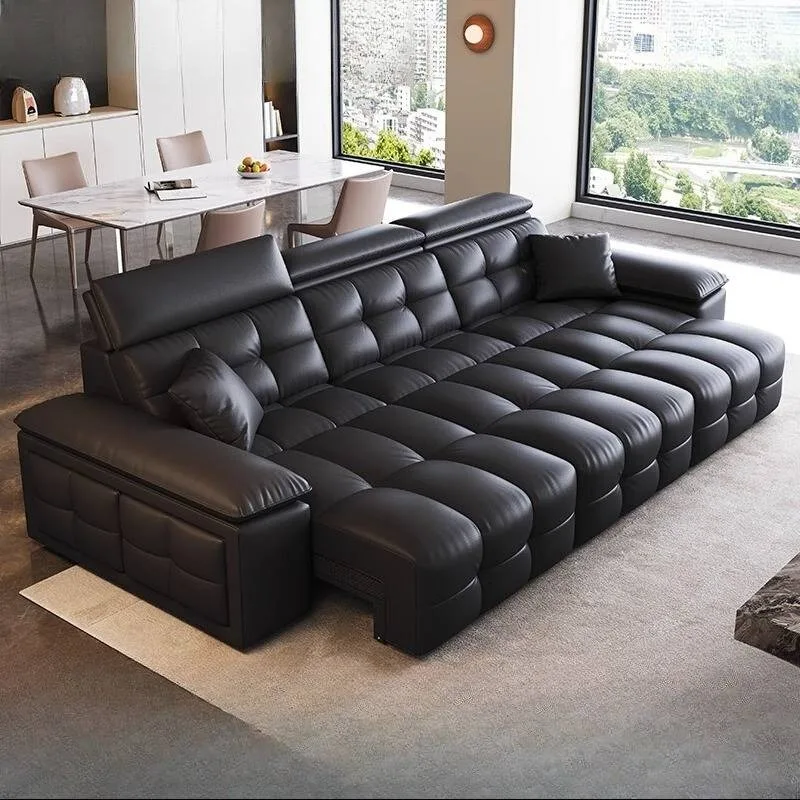 

Minimalist Black Electric Recliner Sofa Waterproof Lounges Electric Recliner Sofa Nordic Designer Bankstel Woonkamer Furniture