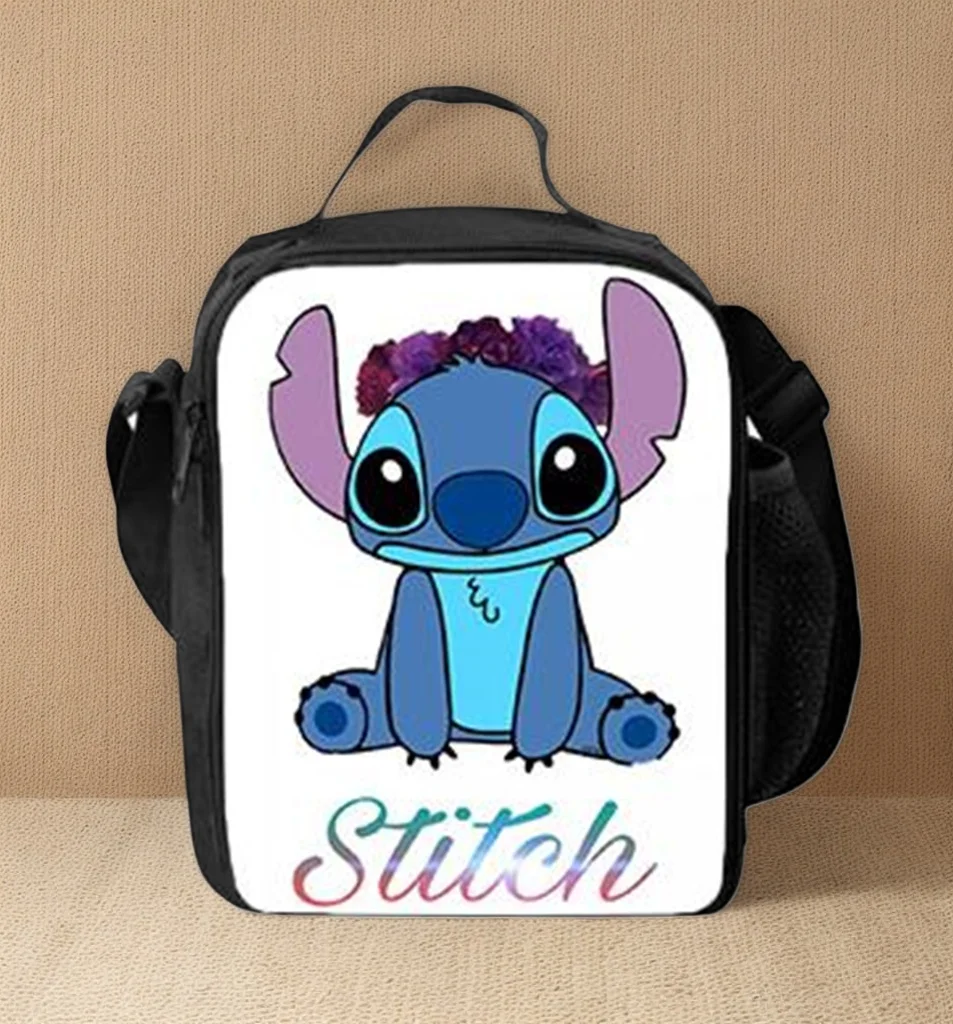 

New Stitch Lunch Bag Student Back to School Cooler Bag Unisex Kids Insulating Lunch Tote-Waterproof Lunch Box for Daily Use