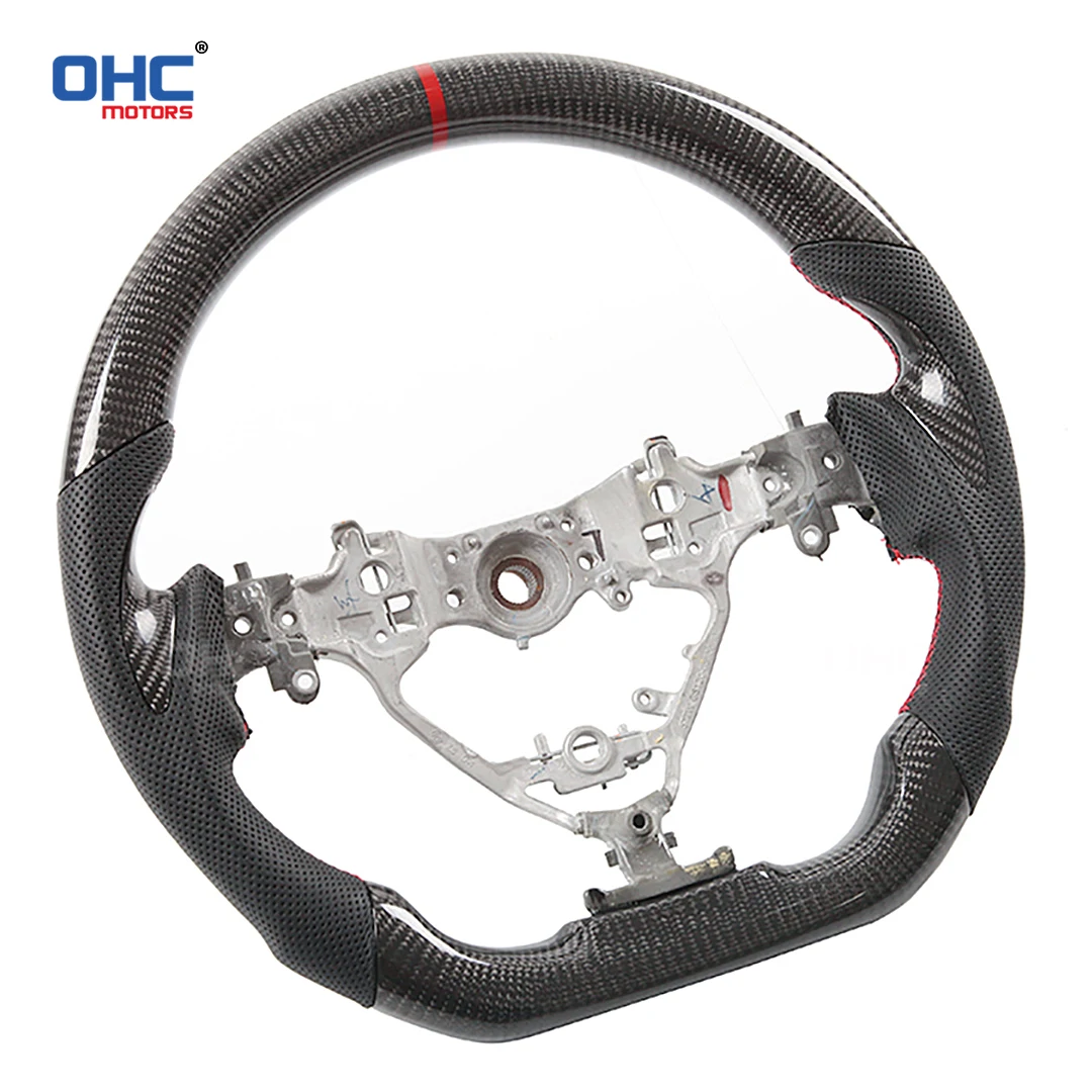 

OHC Carbon Fiber Customized Steering Wheel For Toyota Highlander Sienna Perforated leather No Airbag