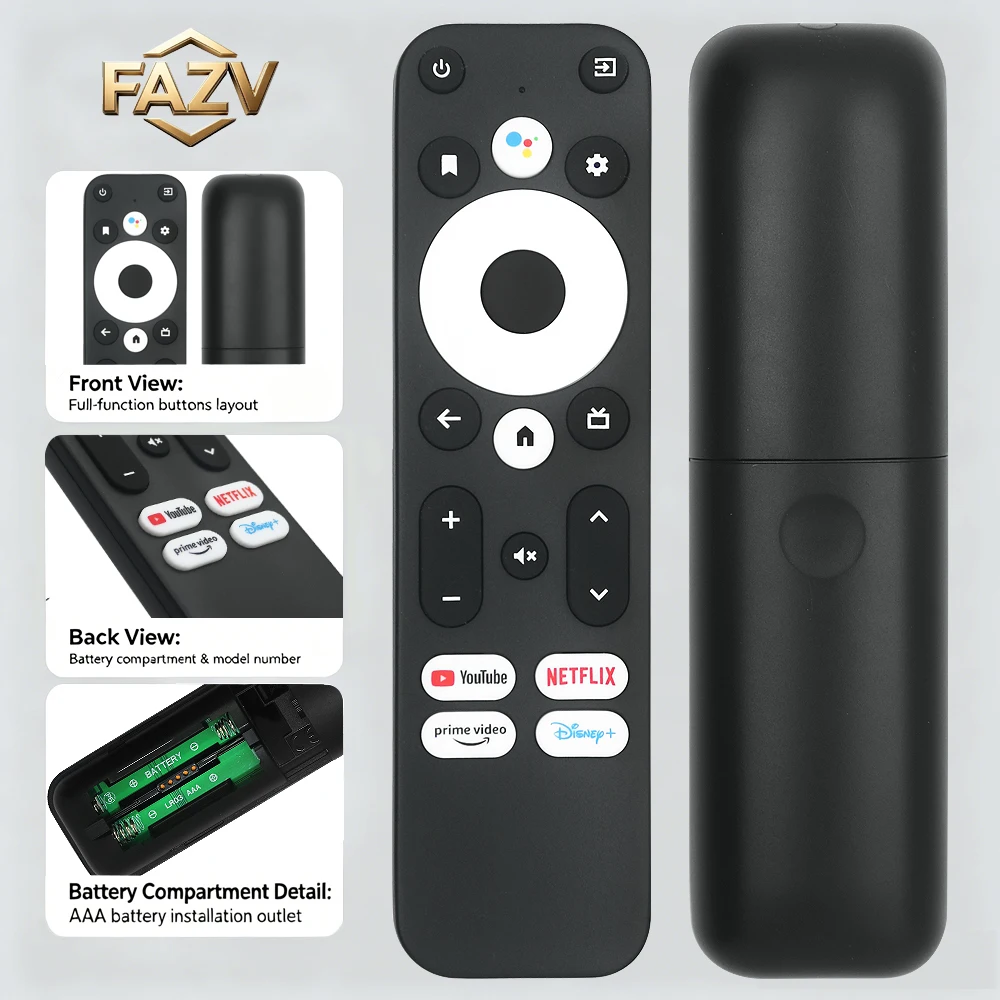 Pilot Bluetooth FAZV z funkcją głosową do GD1 Google TV Stick Android 11 4K S905Y4 5G WiFi Smart TV Box