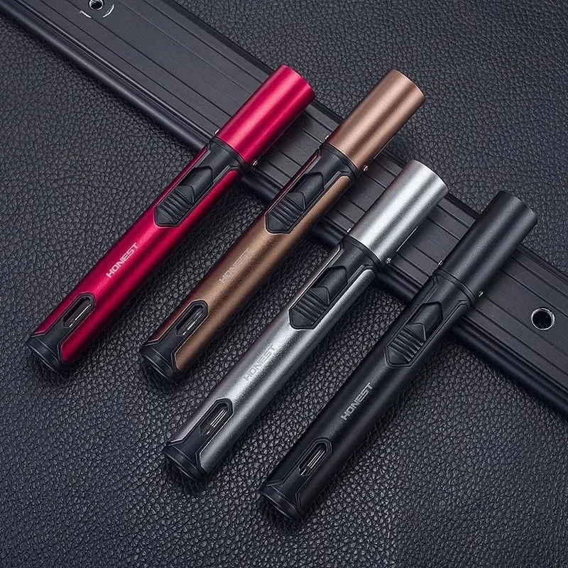 

Honest Airbrush Jet Butane Candle Lighter Metal Gas Kitchen Flashlight Turbo Windproof Cigar Pipe Lighter Outdoor BBQ Gadgets