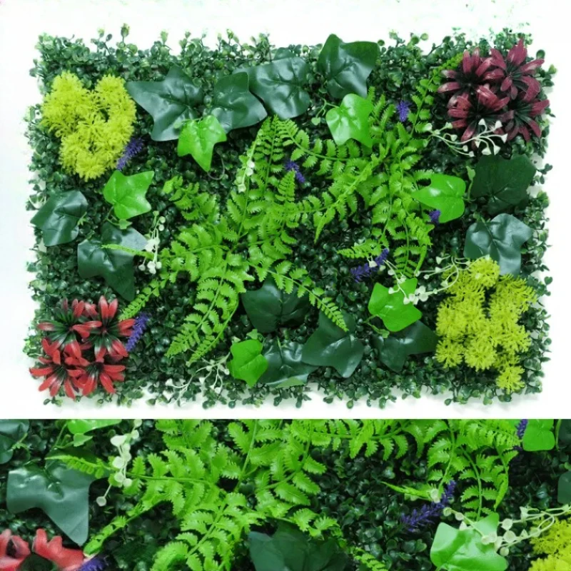 【セール中】40 × 60 センチメートル人工植物壁パネル常緑の葉草ツゲの生垣パネル屋外家庭菜園バルコニー芝生装飾
