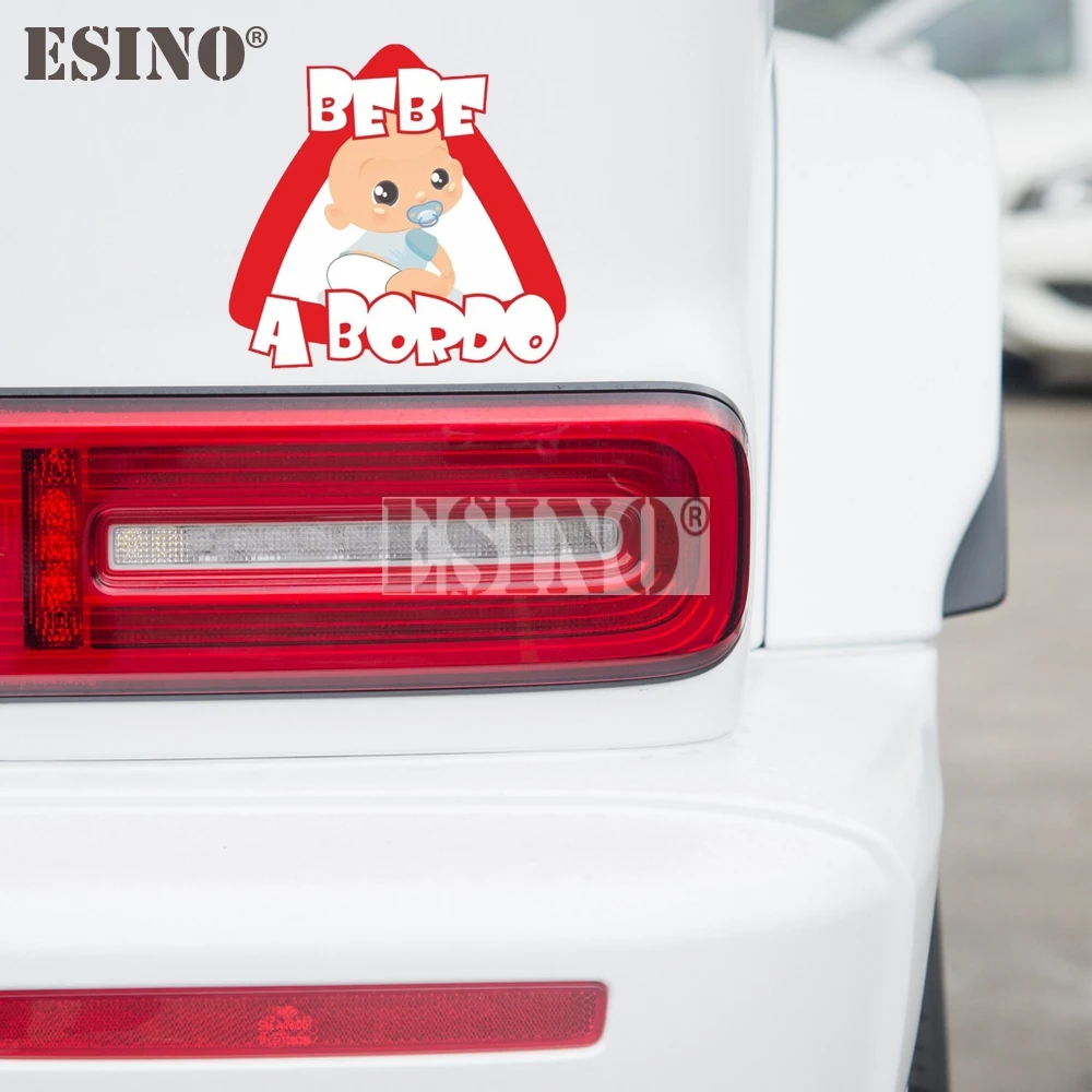 Car Styling New PVC Adhesive Decal Boy Baby On Board Bebe A Bordo Cartoon Waterproof Car Body Sticker Pattern Vinyl - view 2