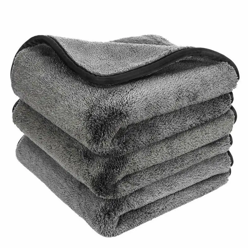 Car Drying Towels Double-sided Coral Fleece Auto Cleaning Towel Thickened Extra Absorbent Car Washing Towel Fast Drying Cloth