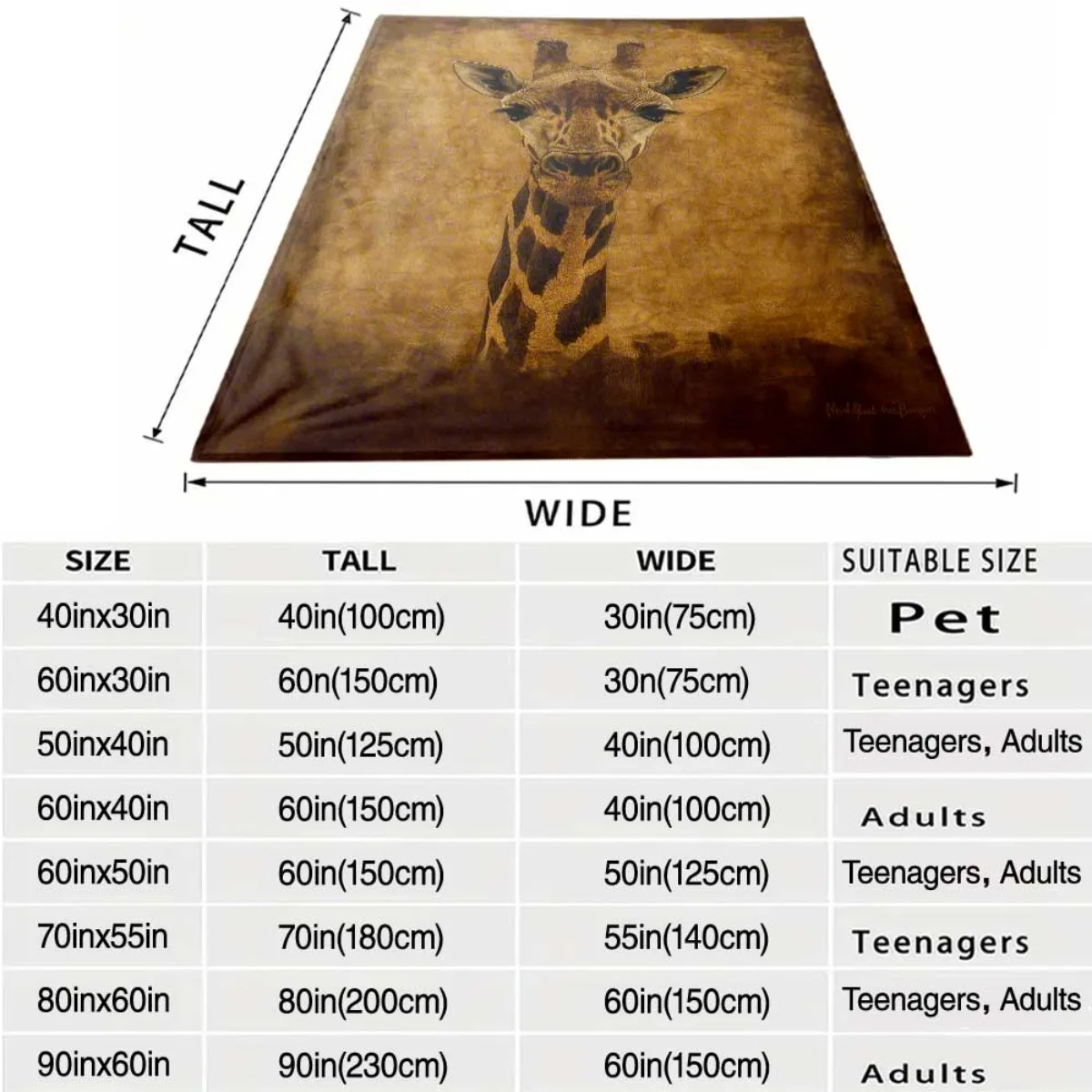 Cozy Giraffe Print Safari Animal Throw Blanket Luxury Fleece Couch Decor Realistic Wildlife Gift for Home and Sofa Bedroom Nappi
