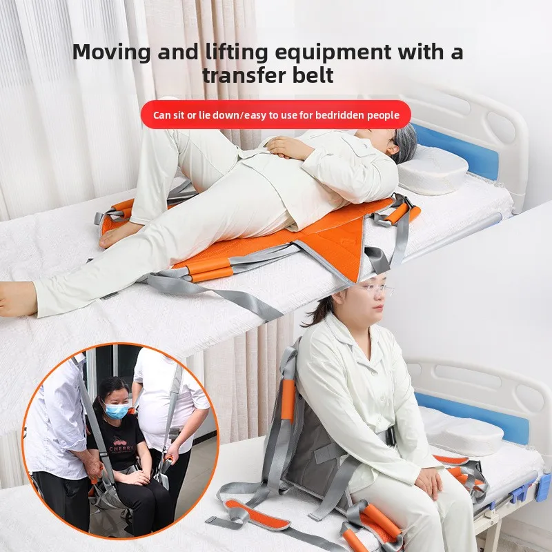 Paralytic Patients Transport Transfer Belt Simple Folding Stretcher Elderly Going Up Down Stairs Chair Backstraps Carrying Belts