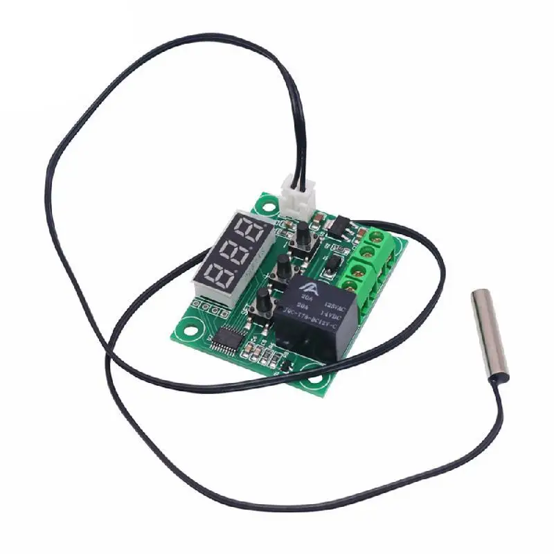 W1209 LED Digital Thermostat Temperature Switch Module with NTC Sensor DC 12V heat cool temp On/Off Controller DIY electronic