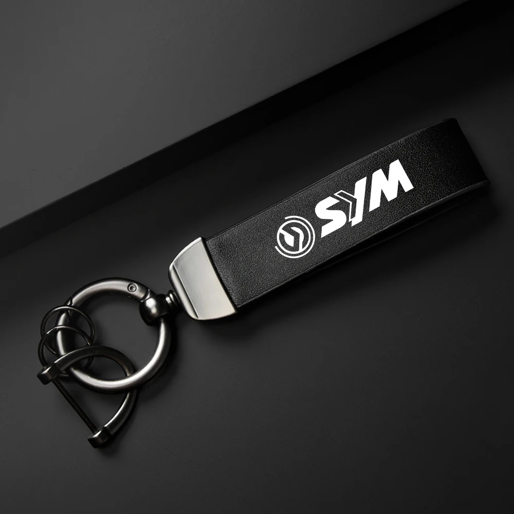 1PCS For SYM JOYMAX Z 125/250/300 MAXSYM Accessories High-Grade leather Motorcycle Keychain Holder Keyring