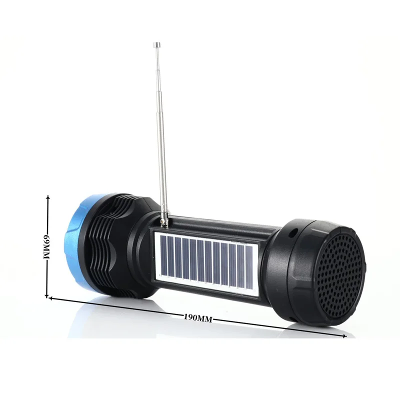 Solar Charging Bluetooth Speaker FM Radio TF\\USB Player LED Flashlight Fuction For Cycling Camping