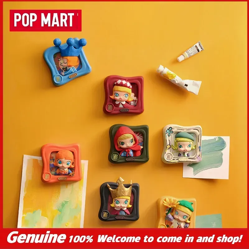 

New Genuine Pop Mart MOLLY Scenery Along The Way Fridge Magnet Trendy Blind Box Home Decoration Ornament Holiday Gift