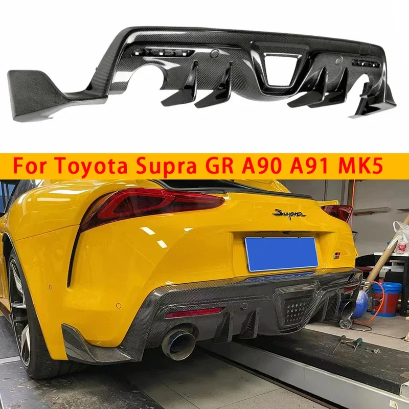 

Для Toyota Supra A90 A91 MK5 углеродное волокно, диффузор для задней губы, автомобильный задний бампер, диффузор, сплиттеры, спойлер, автомобильные аксессуары, комплект кузова