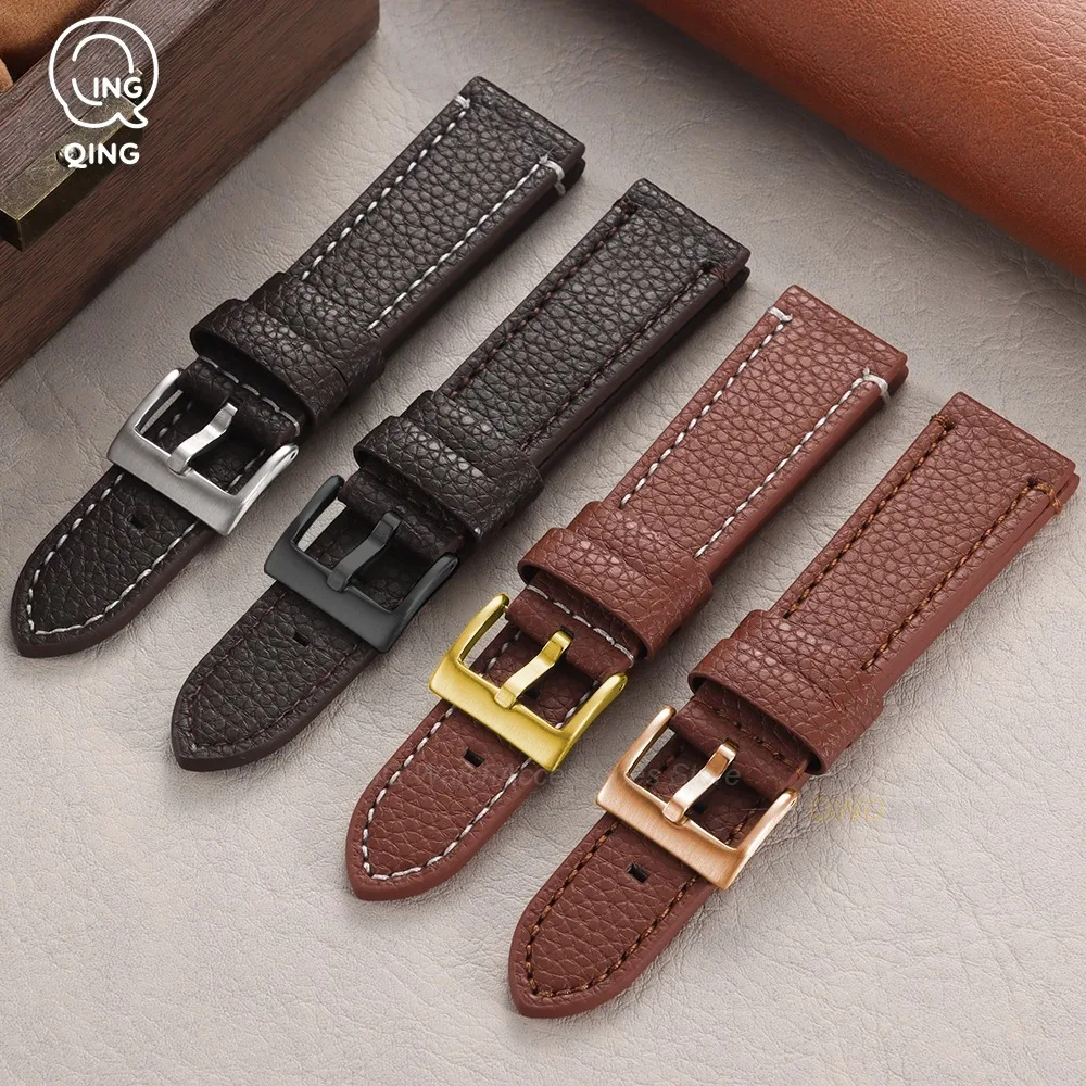 18mm 20mm 22mm 24mm Leather Watch Bands for Seiko for Omega Replacement Strap Men Women Universal Watch Bracelet Sport Wristbelt