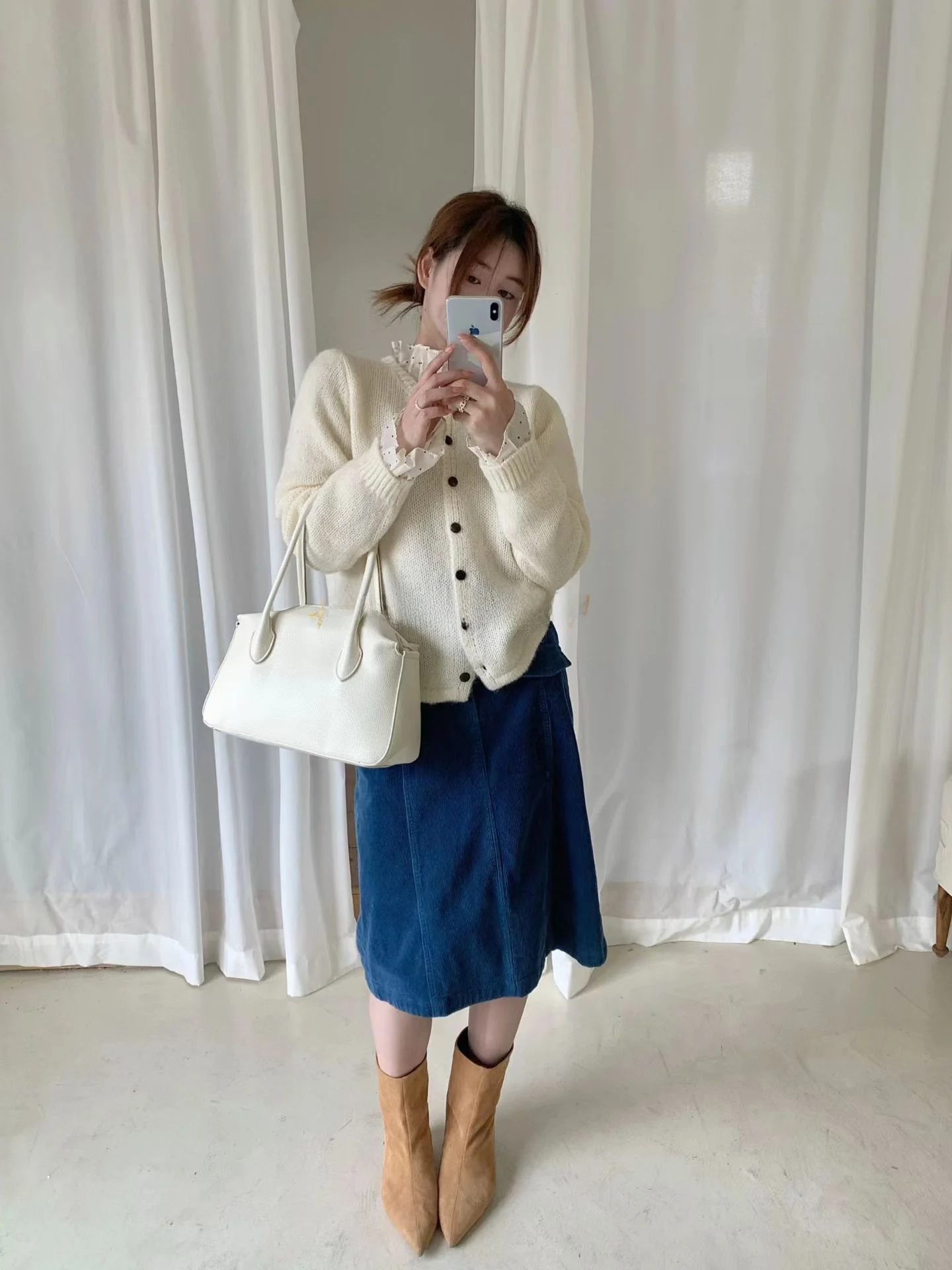 Korean Sle round Ne Pure Color Knitted Sweater Cardigan Floral Tead Autumn Winter Warm Loose Fit Long Sve Women's Fa...